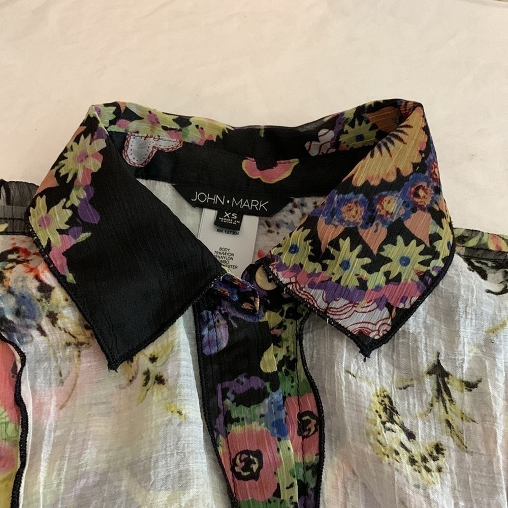 John Mark Multi Floral Print Tunic/Dress, XS/S - Picture 9 of 10